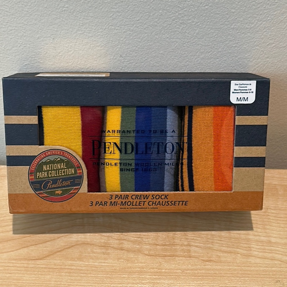 Pendleton National Park Yellow Stone/Grand Canyon/Rocky Mountain Socks Gift Box